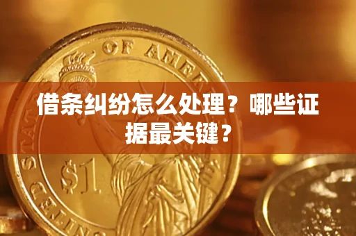 北京借条纠纷怎么处理？哪些证据最关键？