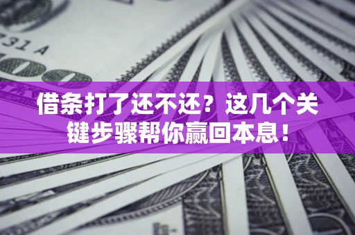 北京借条打了还不还？这几个关键步骤帮你赢回本息！