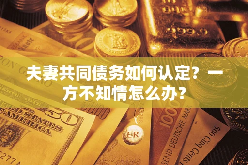 北京夫妻共同债务如何认定？一方不知情怎么办？