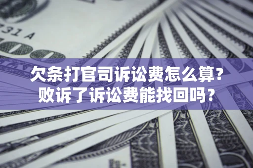 北京欠条打官司诉讼费怎么算？败诉了诉讼费能找回吗？