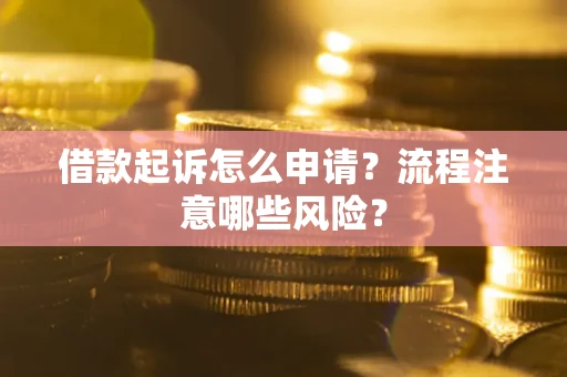 北京借款起诉怎么申请？流程注意哪些风险？